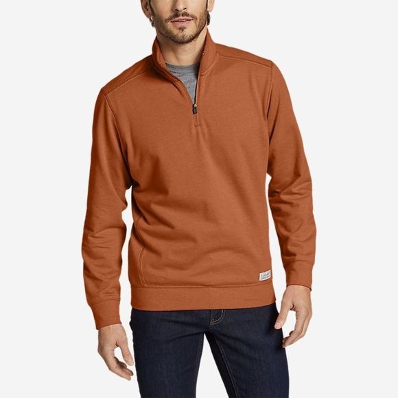 Eddie Bauer Other - Eddie Bauer Men’s Rust Long Sleeve Quarter Zip Camp Fleece Size Large